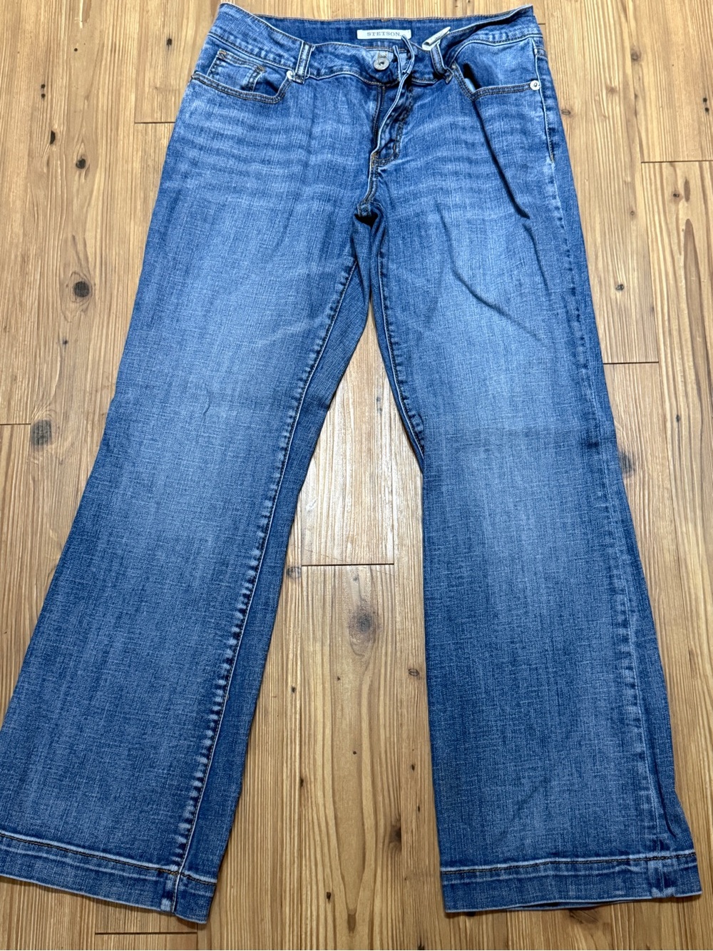 Stetson Medium Blue Wide-Leg Jeans
